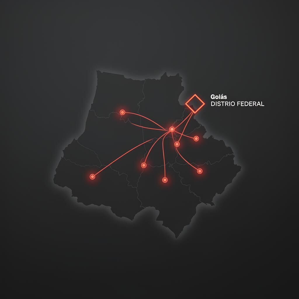 Mapa de atuação Kestel em Goiás e Distrito Federal